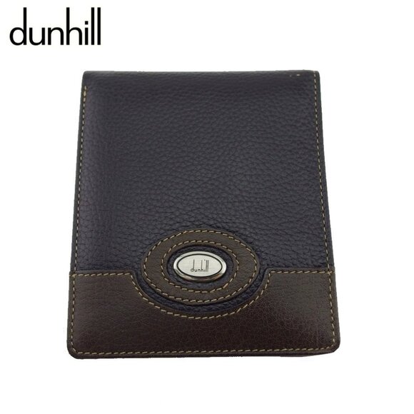 Dunhill Bill Compartment Black brown Women Authentic secondhand